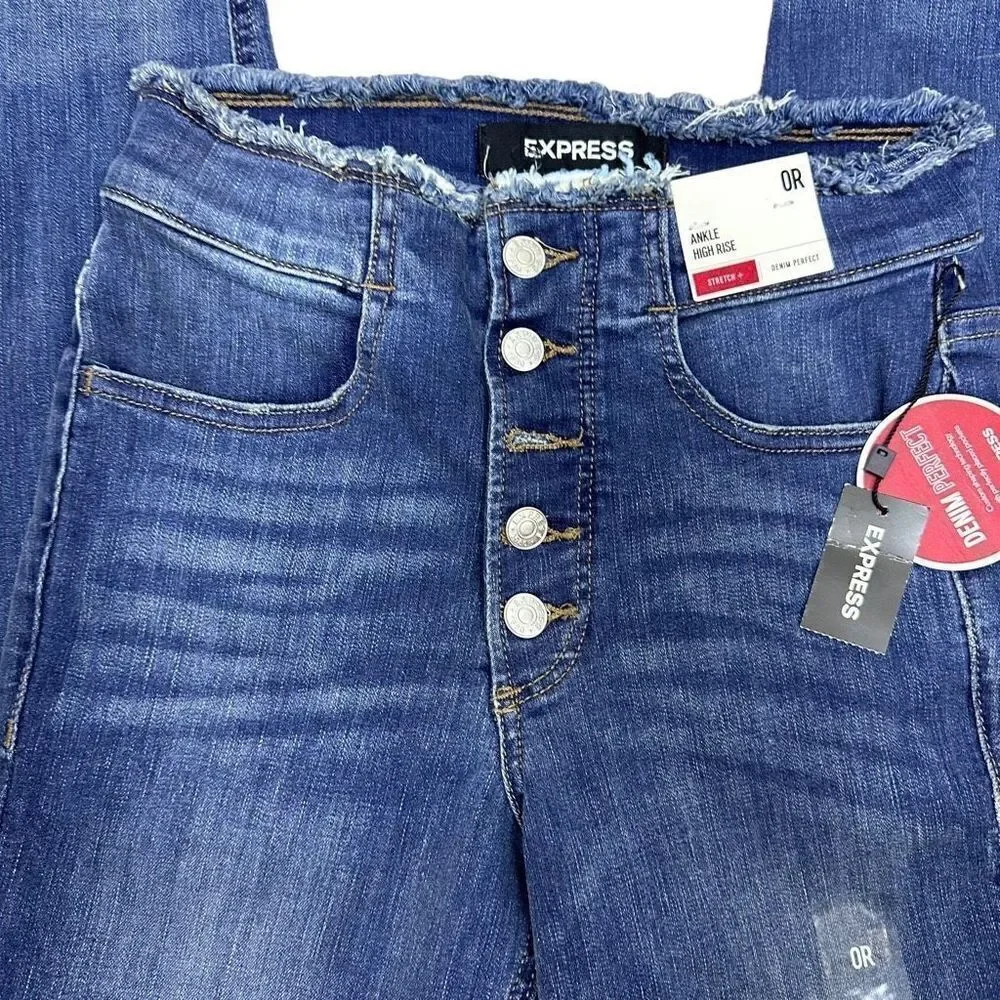 NWT Express ankle high rise jeans size 0r